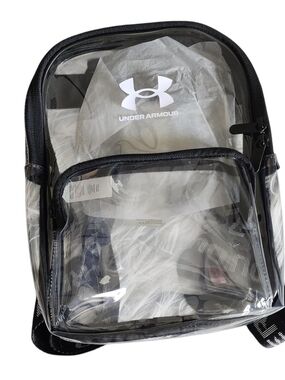 Under Armour Clear Backpack with Black Trim and White Logo